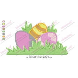 Colored Eggs Embroidery Design